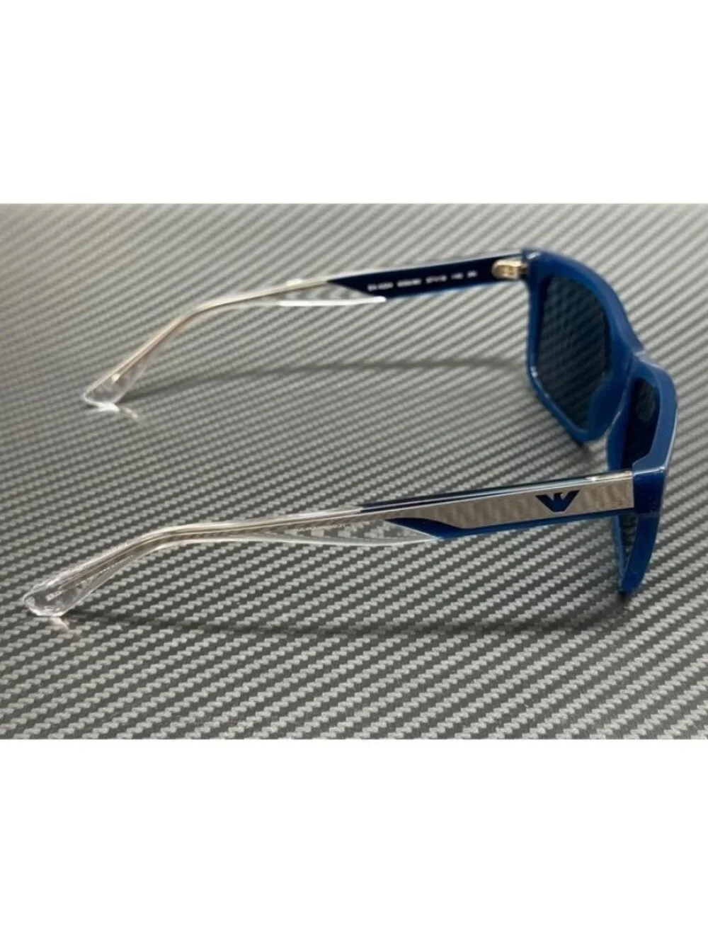 New Emporio Armani Men Blue Silver Sunglasses 57-19-145